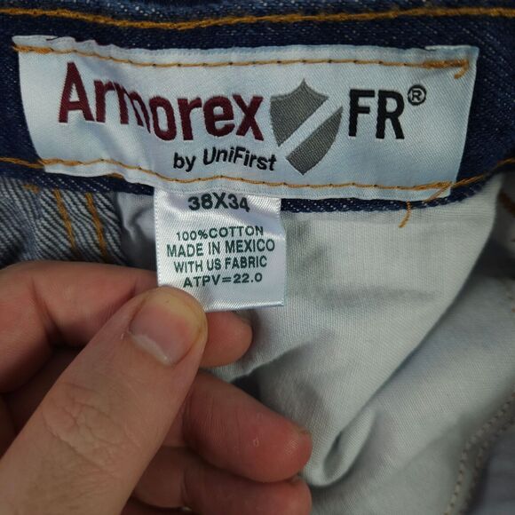 Armorex Mens 38x34 ARC 2 Flame Resistant FR Jeans Workwear Electrician Welder - Picture 5 of 9
